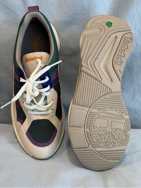 Timberland Men's Sneakers in Purple, Green & Cream